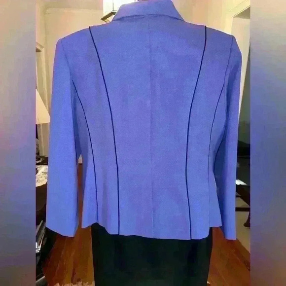 Purple and black suit dress size 18 WP - Picture 5 of 6